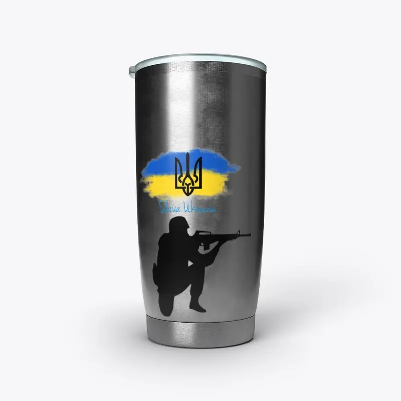 Slava Ukraini Stainless Water Bottle